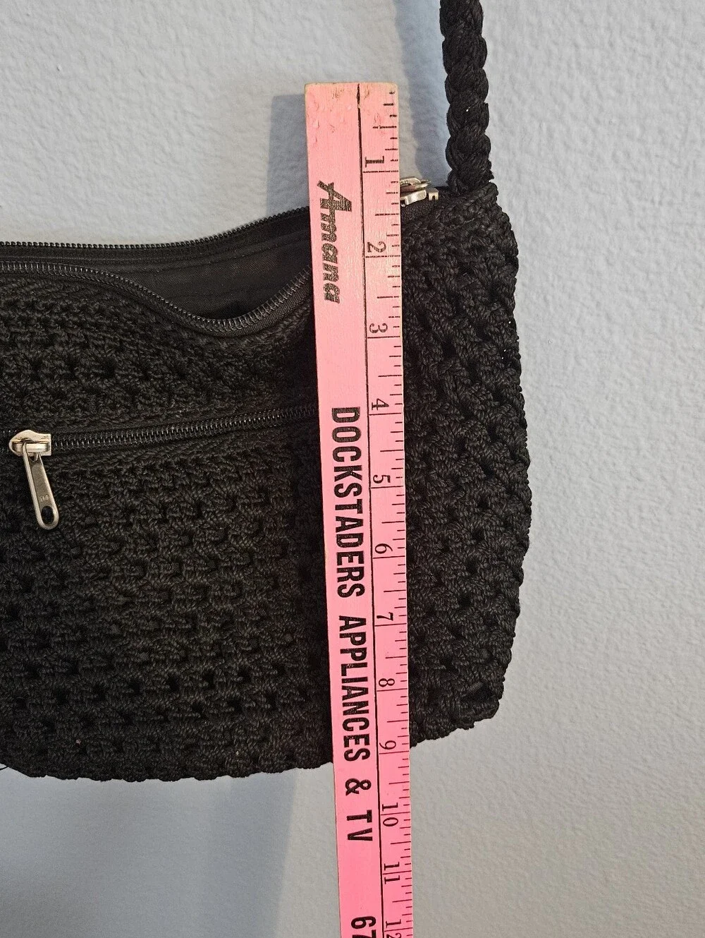 Woven Crossbody Bag - Black